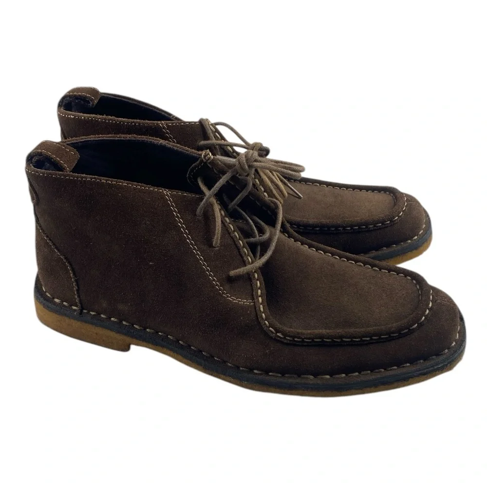 Johnston & Murphy Chukka Suede Boot, Chocolate Brown, Size 8.5